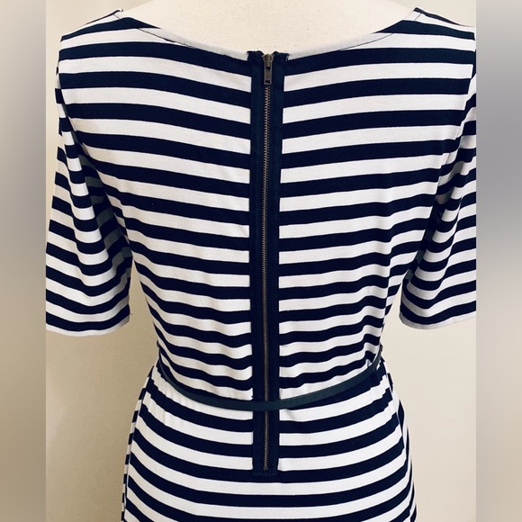 The Limited Navy and White Striped Midi Dress - Picture 8 of 12